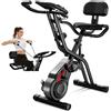 UMAY Cyclette, macchina per home fitness 5 in 1, capacità di carico di 300 libbre, supporto per la schiena, cyclette per allenamento indoor per la palestra di casa,