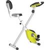 Fortuna Lai Gmbh Fortuna Lai Cyclette F-Bike Cyclette con resistenza magnetica regolabile su 8 livelli, regolabile in altezza, acciaio, giallo bianco, compatta 43 x 97 x 109 cm