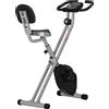 Fortuna Lai Gmbh Fortuna Lai Cyclette F-Bike Cyclette con resistenza magnetica a 8 livelli, regolabile in altezza, telaio stabile in acciaio, nero-grigio, 43x97x109 cm