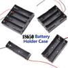 3 pezzi 18650 scatola portabatteria 1 slot custodia per batteria da 3,7 V contenitore in plastica per celle 1/2/3/4 con collegare cavi neri rossi
