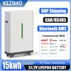 KEZIMO Batteria al litio LiFePO4 51.2V 300Ah 15KWh 48V 6000+ cicli PUÒ RS485 con Bluetooth BMS per inverter solare EU PL STOCK