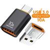 NONE Adattatore da USB 3.0 a tipo C OTG 10A Adattatore da USB femmina a tipo c maschio Adattatore di ricarica rapida OTG USB C per PC portatile Xiaomi Samsung