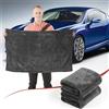 NONE Asciugamano in microfibra per auto grigio scuro, panno per lavaggio auto oversize e resistente e assorbente, panno per pulizia ad alta efficienza