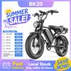 RANDRIDE Bicicletta Elettrica BK20 250W 48V18Ah Batteria 80KM Autonomia Pneumatici Fat da 20'' Bici Elettrica da Città e Montagna Freni a Disco Senza Logo E-bike