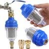 NONE Prefiltro da 1/2" 40μm, Connettore Rapido per Rubinetto da Giardino 16mm, Filtro per Rubinetto, Adattatore per Tubo di Irrigazione con Schermo in Acciaio Inox 316
