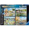 Ravensburger Happy Days No.3 Countryside Nostalgia 4x 500 Piece Jigsaw Puzzles for Adults and Kids Age 10 and Up