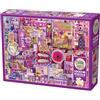 Cobble Hill Puzzle da 1000 pezzi, viola, poster campione incluso