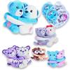 #sbabam Sbabam FUNNY BOX Doki Doki Abbracciotti, Animali Peluche per Dolci Abbracci, 4 Pz, Giochi per Bambini da Edicola, Puoi Trovare Peluche Gatto Cane Orsetto e Altri, Peluches Morbidosi per Regalo Bambino