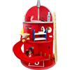 Teamson Kids Caserma dei Pompieri in Legno con 24 Personaggi, Giocattolo Multicolore