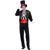 SMIFFYS Costume Giorno dei Morti, Nero, comprende Giacca, Finta Mezza Camicia, Cappello e Guanti Halloween
