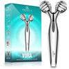 Project E Beauty VORA Microcurrent Facial Roller by Project E Beauty | Massaggiatore 3D viso e corpo | Lifting istantaneo viso forma V | Boost di collagene | Rassoda la pelle | Anti-Aging | Alimentato a energia solare