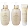 O Boticário Lily Set Regalo Cura dei Capelli con 3 Prodotti | Shampoo Satinato Profumato 250 ml, Balsamo 250 ml e Siero Leave-In 100 ml