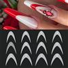 C12rtive 60 Pezzi Adesivo per Stampo per Unghie, Adesivi in Silicone per French Manicure per Stampo per Unghie, Stampo per Doppia Forma per Estensione Gel per Costruzione Rapida(forma 2)