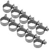 Fydun 10pz Fascetta stringitubo in acciaio inossidabile Mini tubo di alimentazione tubo Morsetto per tubo flessibile per tubo a parete sottile in piccole dimensioni (14-16Mm) + fascette metalliche