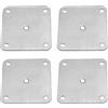 TopHomer Confezione da 4 piastre di montaggio piatte, 80 x 80 mm, staffe di fissaggio per ripiani mobili resistenti, supporto dritto di rinforzo per divani, poltrone, sedili di sedie (5 fori)