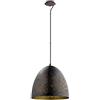 EGLO Lampada a sospensione Safi, 1 luce vintage in stile industriale, lampada a sospensione in acciaio, diametro: 40,5 cm, colore: marrone, oro, attacco: E27