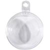 Rayher palline in plastica trasparente, set 4 pezzi, in 2 semi gusci, diametro 12cm, con appendino, da riempire, colorare, decori natalizi, 39469800