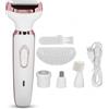 Fyearfly Rasoio Elettrico per Donne,Rasoio cordless per donne,4 in 1 rasoio elettrico per sopracciglia rasoio a secco e umido con lama in acciaio inossidabile per la rimozione dei peli del viso per le donne