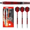 Harrows Fire Inferno 90% freccette in tungsteno | Set di freccette con punta in acciaio | 21 g, 22 g, 23 g, 24 g, 25 g e 26 g | Include alberi di accensione Supergrip e alette antincendio da 100 micron (24g)