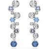 Swarovski Orecchini Constella, Misura Mista, Blu, Placcatura rodio