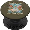 Cozy Chapter Club Leggere è il mio sport preferito Amante dei libri vintage Lettura accogliente PopSockets PopGrip Adesivo