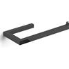 Lineabeta Porta asciugamani da bidet Grela L.28 cm in acciaio nero opaco