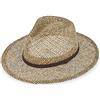 fiebig Traveller Cappello da Sole per Uomo e Donna | Cappello in 100% Erba Marina | Cappello Estivo con Cinturino in Ecopelle vegana | Cappello in Paglia, Colore Naturale in Diverse Misure