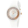 Liu Jo TLJ1419 - Orologio analogico al quarzo, da donna, con cinturino in silicone, colore: oro rosa bianco, Oro rosa bianco, Bracciale
