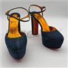 Christian Louboutin DECOLLETE CHRISTIAN LOUBOUTIN COLUNA DENIM PUMPS 130