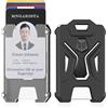 MNGARISTA Confezione da 2 porta badge resistente, verticale/policarbonato, porta carte di credito e porta carte di credito può contenere 5 carte, nero