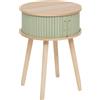 Generico Comodino Tondo 2 Porte Ø40cm colore Verde Oliva h.54 cm