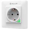 TELLUR SMART Presa a Muro Intelligente WiFi, Presa Smart Alexa, Google e Scorciatoie Siri, Monitoraggio Consumi, Pesa WiFi con Controllo App, 3000W, 16A, Nessun HUB Richiesto, Bianco