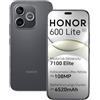 HONOR 600 Lite 5G Smartphone, Display AMOLED 6.6 120Hz, Fotocamera AI 108MP, Batteria 6520mAh, 8GB + 256GB, Resistente all'Acqua IP66, Cellulare Sbloccato Android 16 (Velvet Black, 256, GB, GB, 8)
