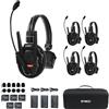 SYNCO Xtalk XPro Sistema di comunicazione con cuffie interfono a 2 vie 2,4 GHz design master casuale 1640ft/500m batteria 24H (XPro5 (5PCS))