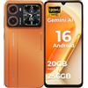 HOTWAV X100 GT Smartphone Android 16 con IA 20GB+256GB/TF TB Telefono Cellulare 5160mAh Cellulare 6.9 120Hz Telefoni 48MP+16MP Touchscreen Secondario Telefono/Vibrant Island/Telecomando IR/NFC/GPS