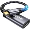 JSAUX Adattatore USB C a DisplayPort 4K a 60Hz, Adattatore Cavo USB C a DisplayPort Compatibile con iPhone 15 Pro/15, MacBook Pro 2019 2018, Surface Book, Dell XPS, Samsung Galaxy S24 S23 S22-Grigio