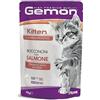 MONGE GEMON GATTO KITTEN 100 G CON BOCCONCINI DI SALMONE BUSTINA