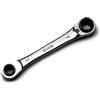 Capri Tools Chiave a cricchetto reversibile a 120 denti, 4 in 1, 15, 17, 19 mm, metrica