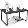 Zaxiva Alzatina cucina metallo - Porta spezie salvaspazio per cucina e bagno, organizer versatile per spezie, trucco e utensili da cucina, ideale come mensole e ripiani salvaspazio