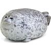 SiSfeL Seal Peluche, 30cm Foca Obesa, Cuscino Animali Foca Grigia Morbido, Fat Seal Giocattolo Regalo per Bambini/Adulti