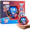WOW! PODS - 4D Marvel Capitan America, unica figura collegabile da collezione Bobble-head che esplode dal loro mondo nel tuo, esposizione a parete o mensola, giocattoli e regali Marvel, serie 1 n. 455