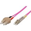 Tecline Cavo patch in fibra ottica, 50/125 µm, fibra OM4, spina duplex SC/spina duplex LC, acqua, 3,0 m (39885603)