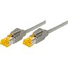 Tecline Cavo patch S/FTP, PiMF, Cat 6a, grigio, 10,0 m Per 10 Gigabit/s, PVC, altamente flessibile, con cavo Datwyler e connettori Hirose TM31 (70610)