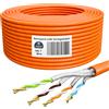 hb-digital Cavo di posa da 50 m Cavo di rete CAT.7 AWG23 "ARANCIONE"