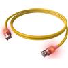 EasyLan Cavo patch EasyLan DualBoot LED RJ45 S/FTP Cat.6A (Classe EA), con spina saCon, LSOH, giallo, 7,5 m