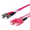 Telegärtner Cavo adattatore duplex TELEGÄRTNER 50/125 OM4, 2x ST, 1x SC spina duplex, viola, 3 m