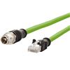 Metz Connect Cavo di collegamento METZ CONNECT M12 ST-RJ45 ST, a 8 poli con codice X, diritto-rettilineo, 1 m
