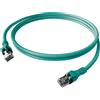EasyLan Cavo patch EasyLan DualBoot PushPull IP20, Cat.6A (Classe EA), S/FTP, turchese, 5 m
