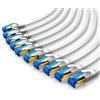 Primewire Cavo LAN Primewire 10x, CAT.8, RJ-45 (Ethernet) (100 cm), cavo patch piatto CAT 8, cavo di rete a nastro piatto Gigabit 40 Gbit/s - 1 m