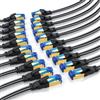 Primewire Cavo LAN Primewire 20x, CAT.8, RJ-45 (Ethernet) (25 cm), cavo patch piatto CAT 8, cavo di rete a nastro piatto con guaina in cotone - 0,25 m